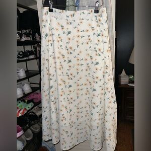 Floral white Skirt